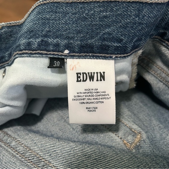Edwin Anthropologie Kali Ankle Vintage Straight in Wipeout Size 30 - Picture 10 of 10